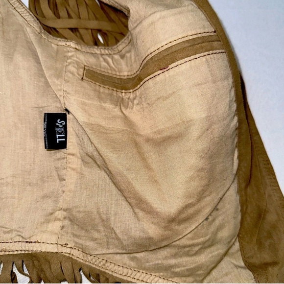 Spell & The Gypsy Collective Leather Fringe Vest Suede Boho Festival M/L RARE - Picture 9 of 15